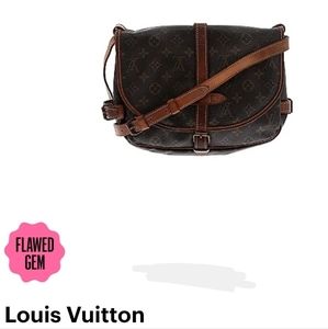 Louis Vuitton monogram saumur crossbody purse